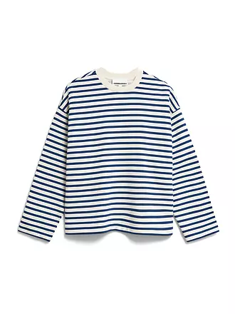 ARMEDANGELS | Felpa Taglio Ampio FRANKAA STRIPES | dunkelblau